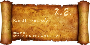 Kandl Euniké névjegykártya